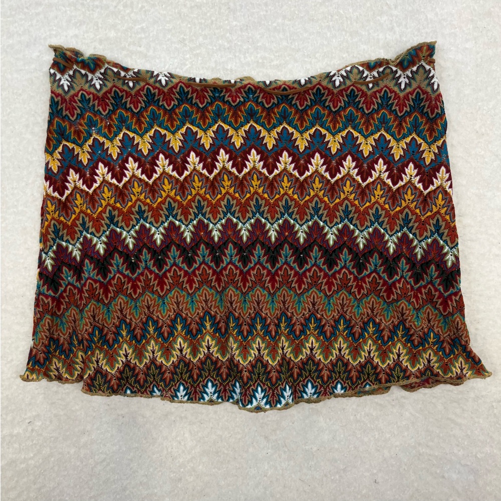 Sunset Beach Y2K Hippie Boho Crochet Mini Skirt Size Small - Picture 7 of 7